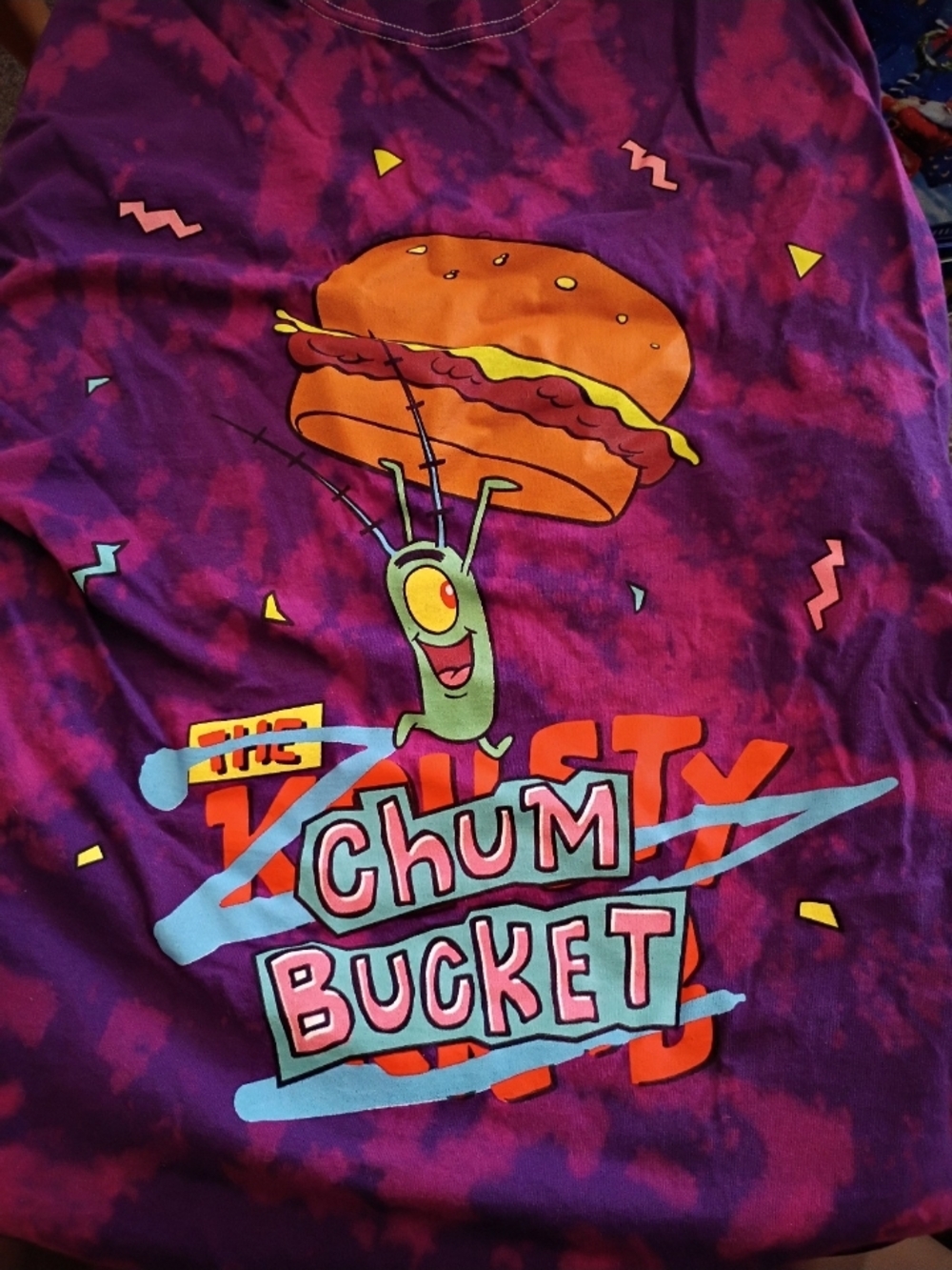 SpongeBob Squarepants Purple Tie-Dye Logo Tee